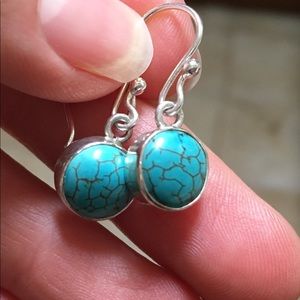 Turquoise sterling silver earrings